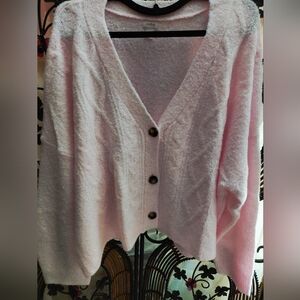 Auden Light Pink Button-Up Cardigan